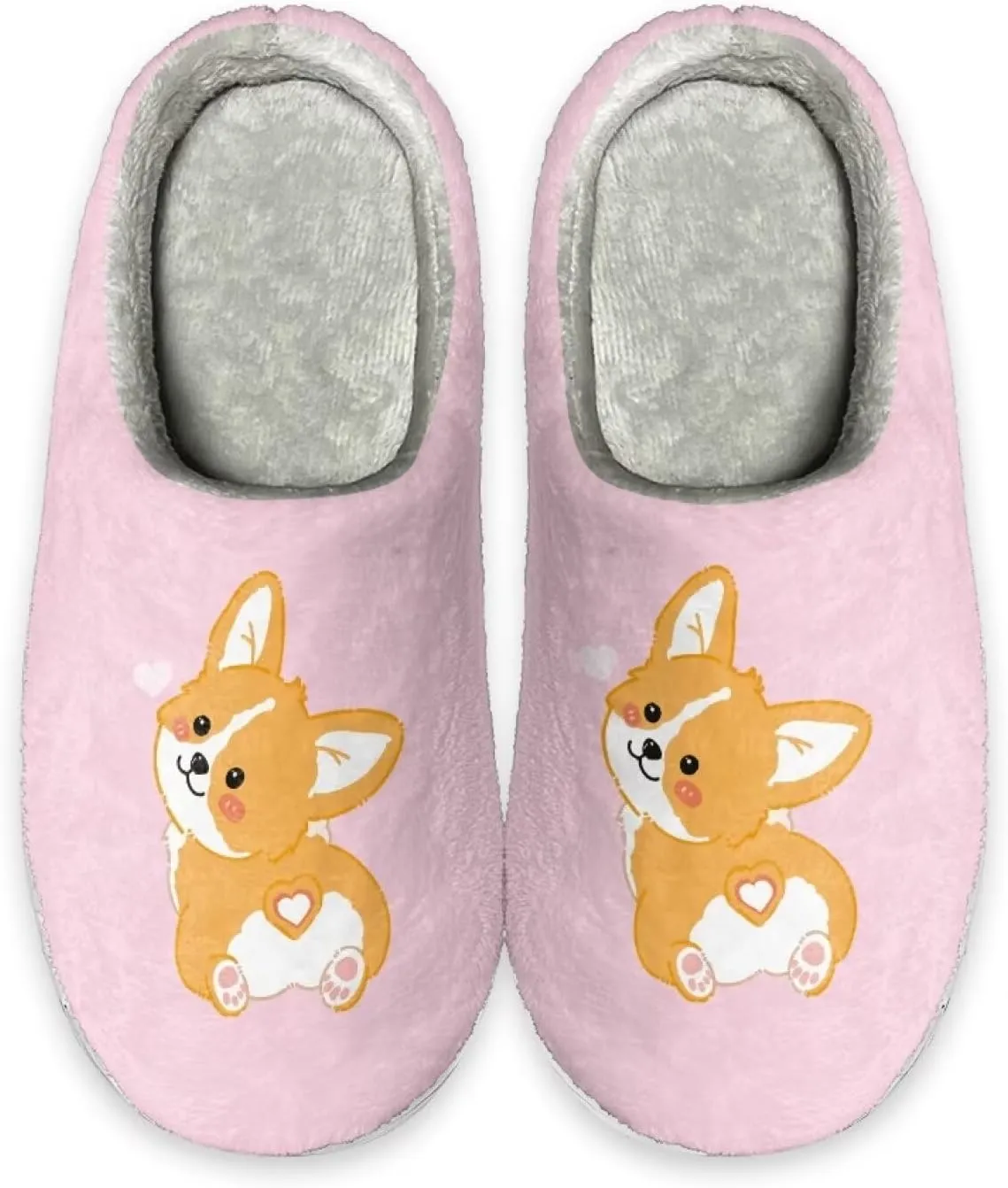 Slippers for Women Men, Soft Scuff Slipper Cozy Warm Fuzzy Slippers, Plush House Slippers Anti-Skid Slip on Shoe