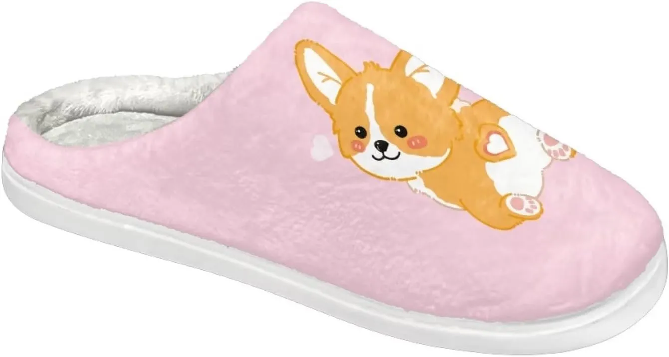 Slippers for Women Men, Soft Scuff Slipper Cozy Warm Fuzzy Slippers, Plush House Slippers Anti-Skid Slip on Shoe