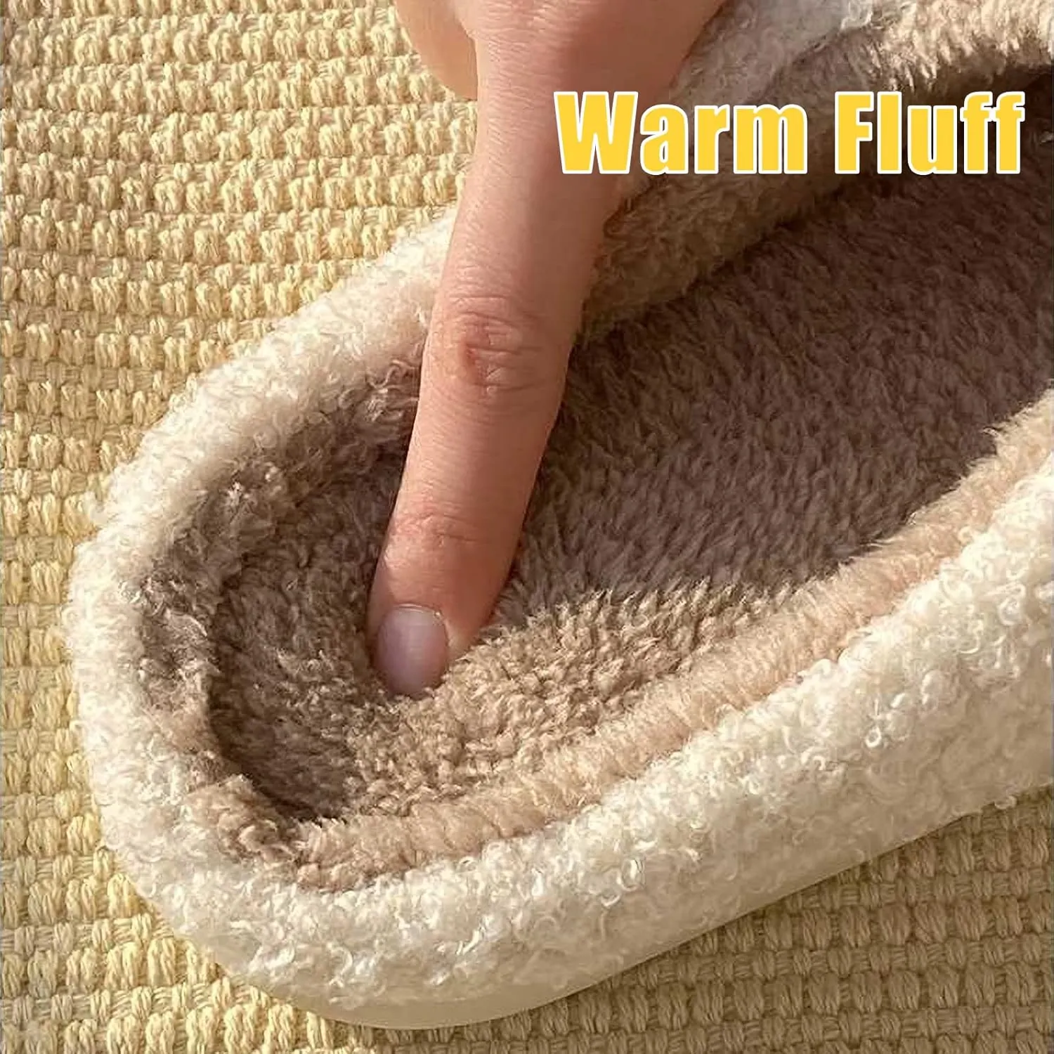 Smile Face Slippers for Women and Men, Retro Comfy Warm Soft Fuzzy Plush Slip-On House Shoes Funny Cute Happy Smile Home Winter Warmies Pillow Cloud Memory Foam Fluffy Slipper for Indoor & Outdoor