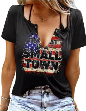 Smooth As Tennessee Sweet As Strawberry Shirt Womens Summer Sexy V-Neck T Shirts Country Music Short Sleeve Tops Blouse