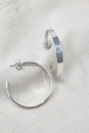 Smooth Flat Hoop Earrings