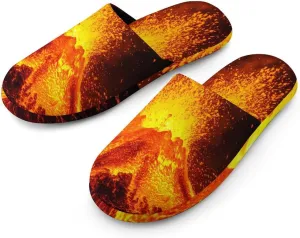 Super Volcano Mens Slippers Warm House Shoes Cotton Slippers Home Bedroom Slippers Casual Shoes