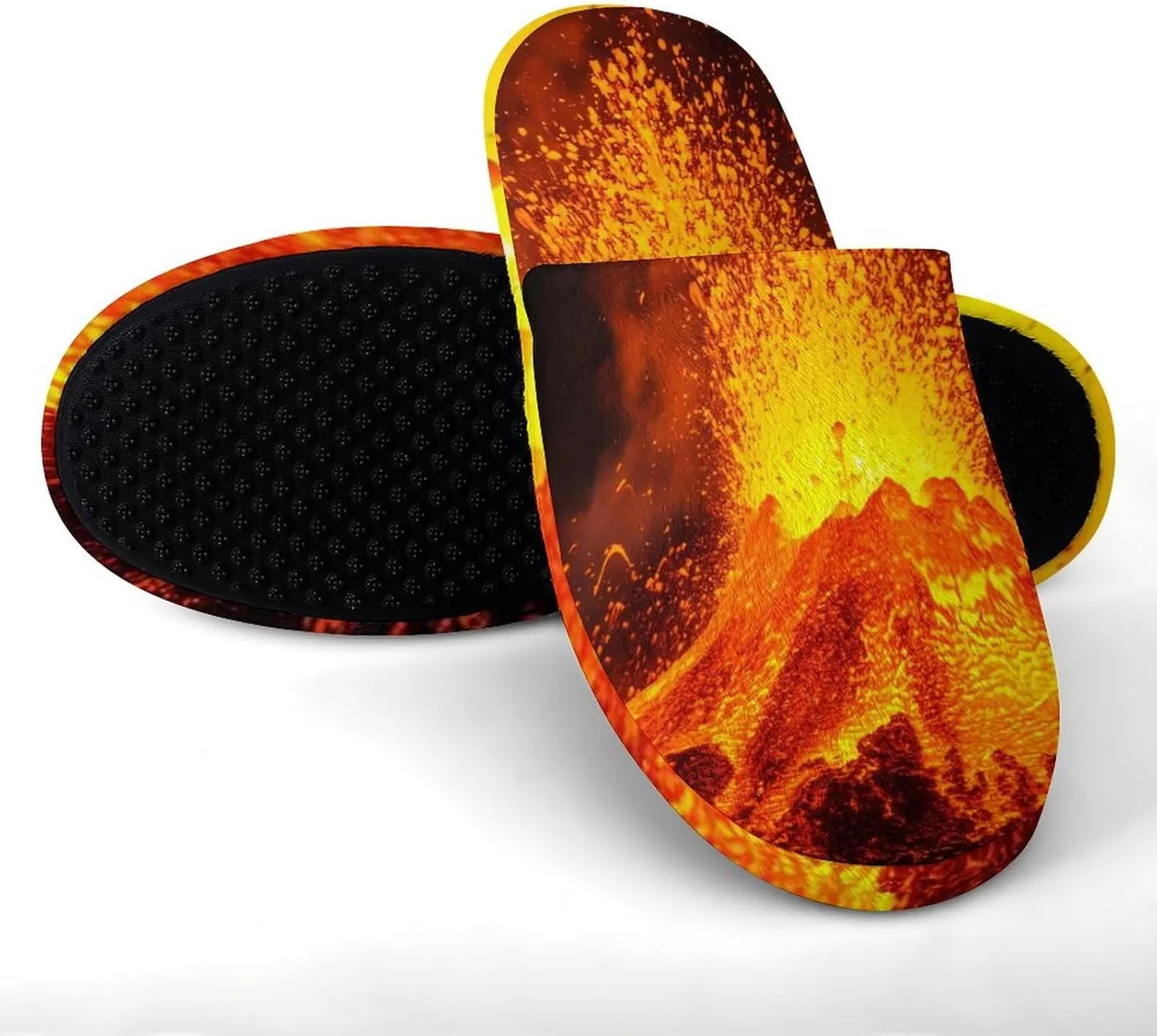 Super Volcano Mens Slippers Warm House Shoes Cotton Slippers Home Bedroom Slippers Casual Shoes