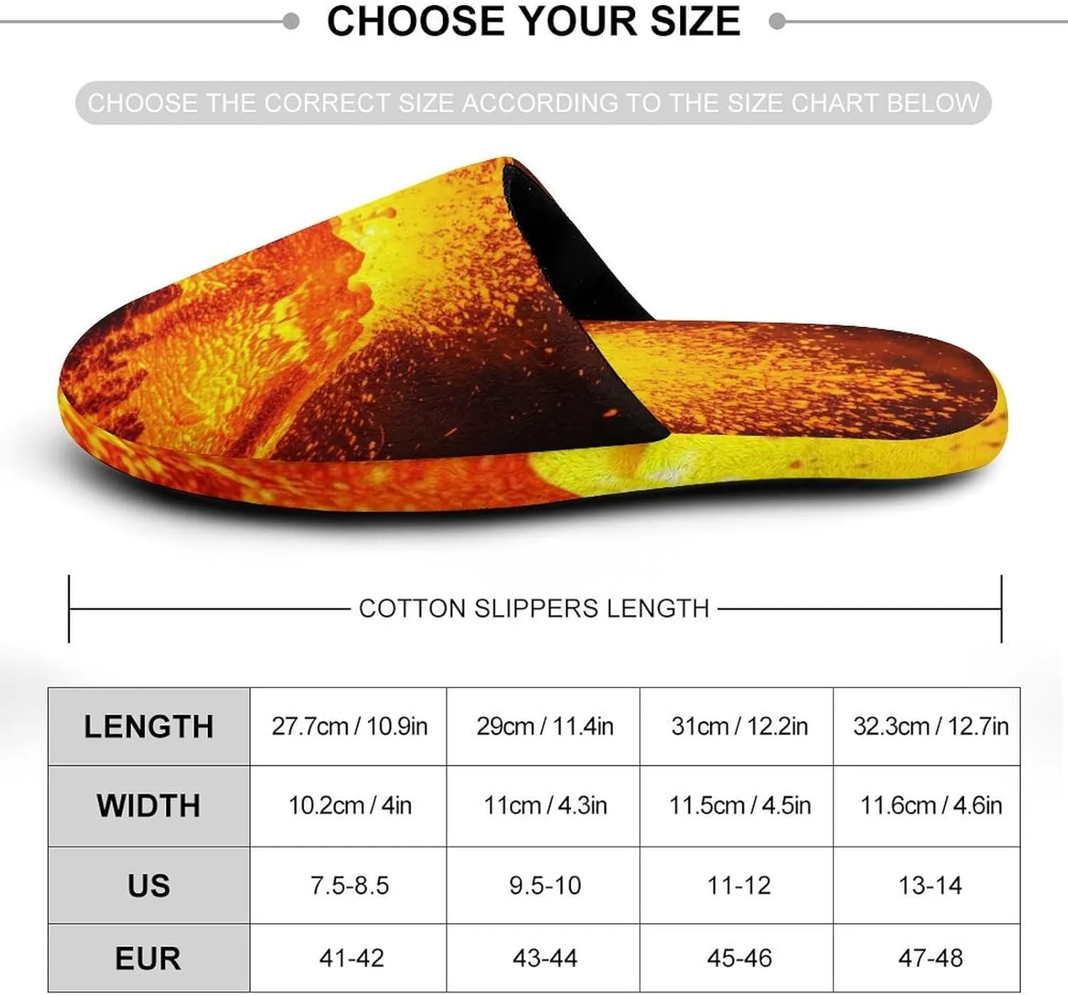 Super Volcano Mens Slippers Warm House Shoes Cotton Slippers Home Bedroom Slippers Casual Shoes