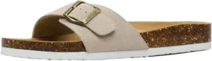 SywzX&xfybz Womens Flat Sandals with Cork Footbed Open Toe Slides Adjustable Slip On Slippers for Summer