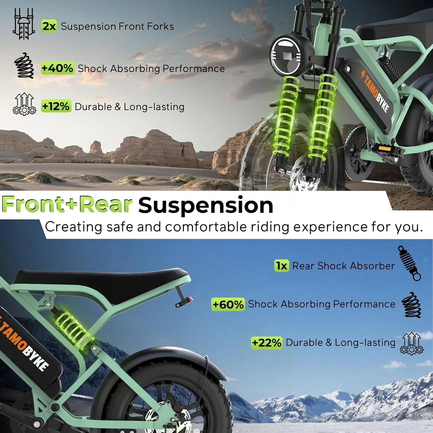 T16 Electric Bike for Teens & Childs, 1000W Motor 48V15.6Ah Removable Battery, 30MPH Off-Road Electric Bicycle,16"Fat Tire Ebike for Kids, 7-Speed,Dual Hydraulic Brakes, Fits Riders 4'5"-5'4"