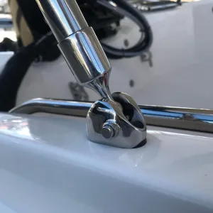 TACO Marine Stainless Steel Ball & Socket Deck Hinge w/D-Ring, Starboard