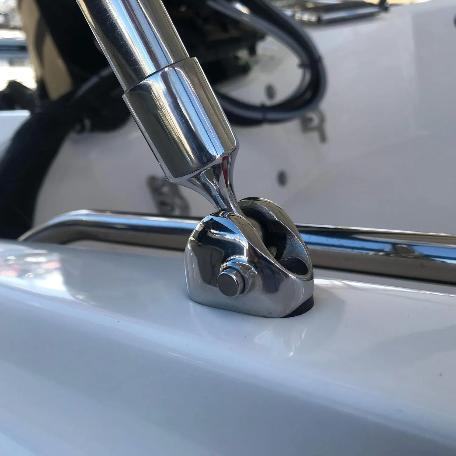 TACO Marine Stainless Steel Ball & Socket Deck Hinge w/D-Ring, Starboard