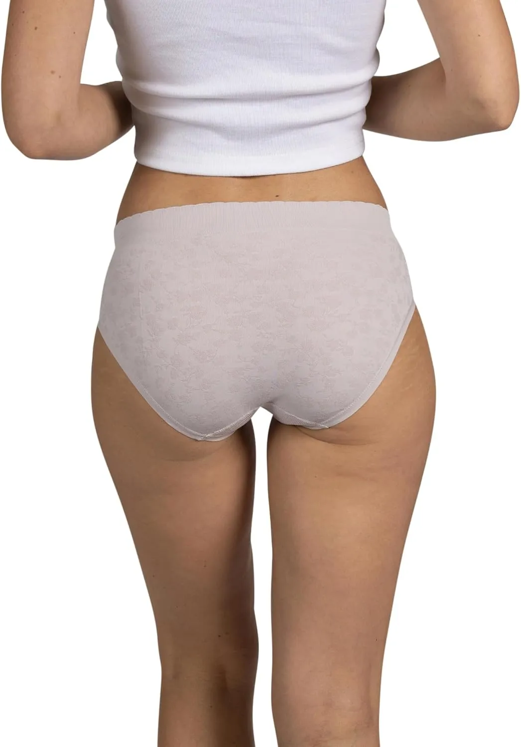 TAHARI Women's 5-Pack Seamless Bikini Hipster Underwear Invisible No Show Nylon Spandex Women Panties