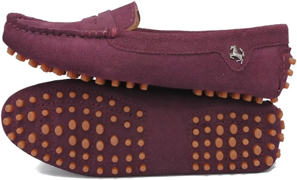 TDA Womens Comfortable Suede Leather Driving Walking Running Boat Loafers Moccasins Flats Multi Colored