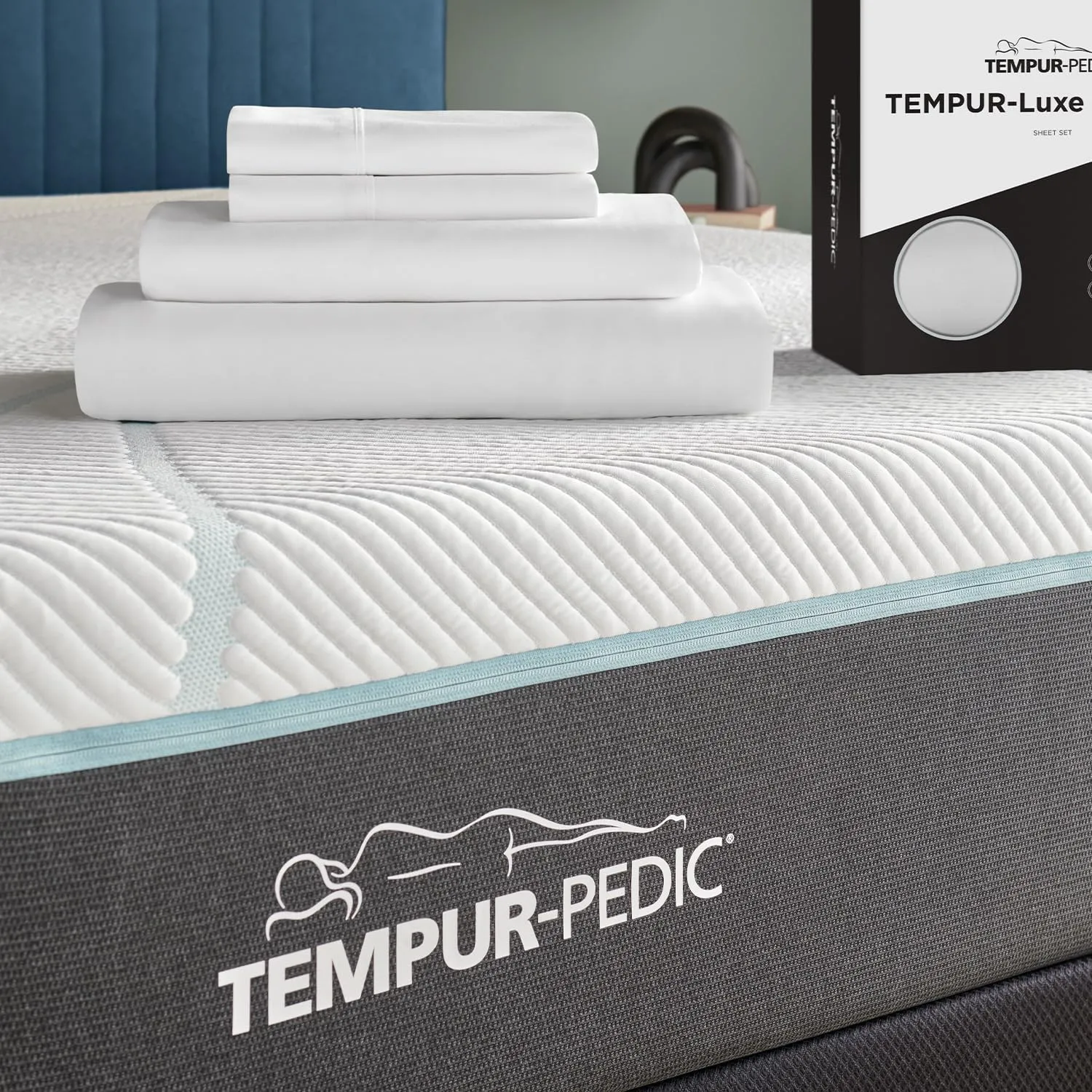 TEMPUR Luxe Egyptian Cotton Sheet Set White - King