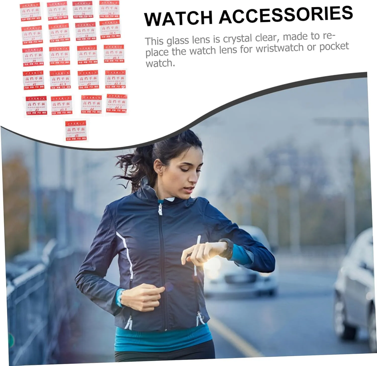 TENDYCOCO 42 Pcs Watch Glass Lens Watch Repair Lens Watch Replacement Parts Watch Flat Lens Watch Replacement