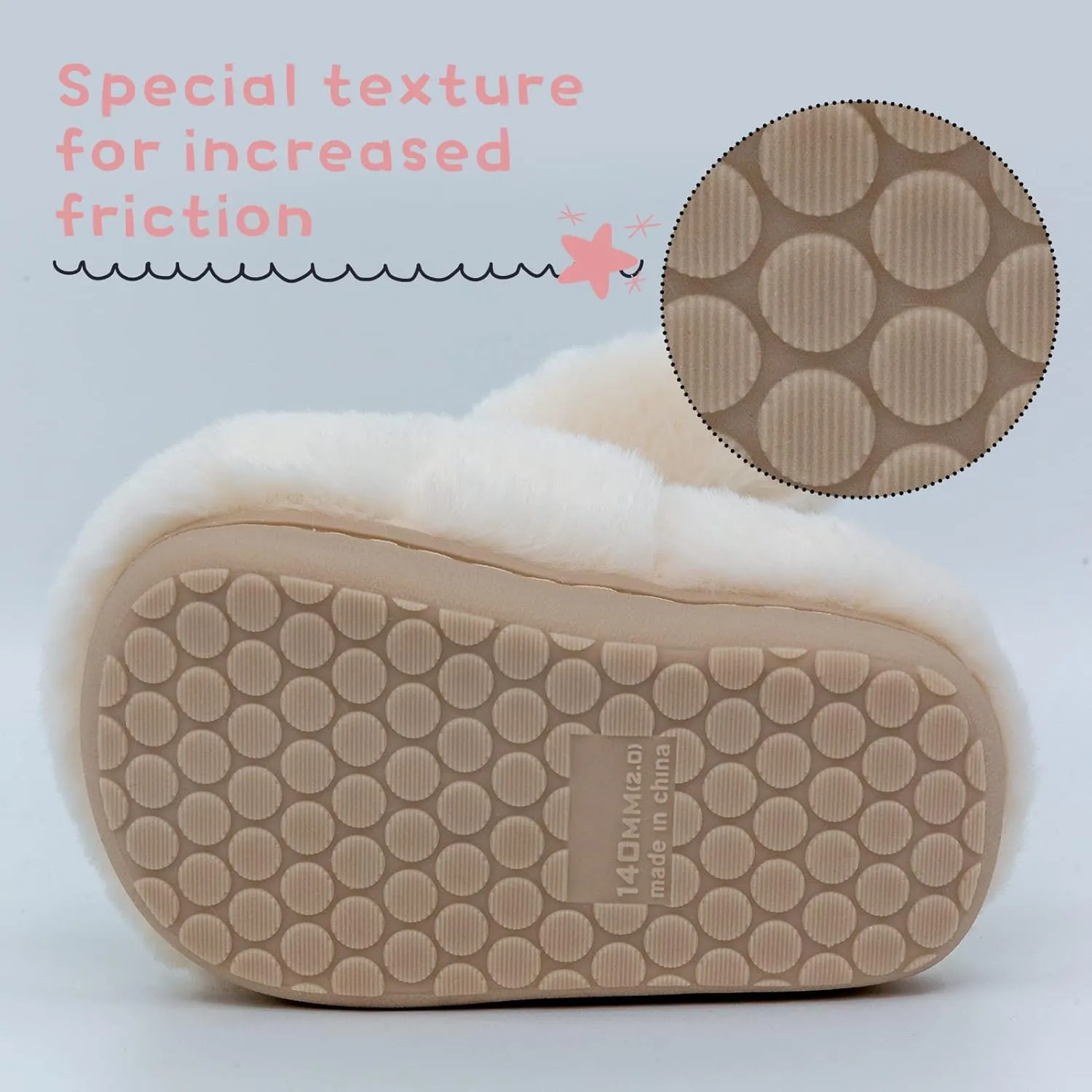 Toddler Slippers Boys Girls Slipper Soft Cozy Cute Bunny Warm Non-Slip Shoes Winter House Shoes Indoor for Little Kids