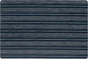 TOWN & COUNTRY BASICS Smooth Step Striped Low Profile Utility Kitchen Mat, Machine Washable, with Non-Slip Backing, Blue/Black, 24"x35"