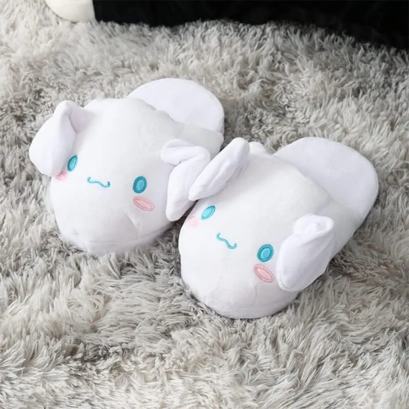 Truely Rabbit Cotton Slippers with Moving Ear, Cute Cartoon Slippers Autumn and Winter Indoor Winter Warm Women's Cotton Shoes