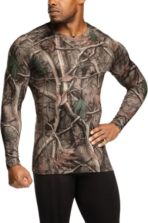 TSLA Men's Thermal Long Sleeve Compression Shirts, Athletic Base Layer Top, Winter Gear Running T-Shirt