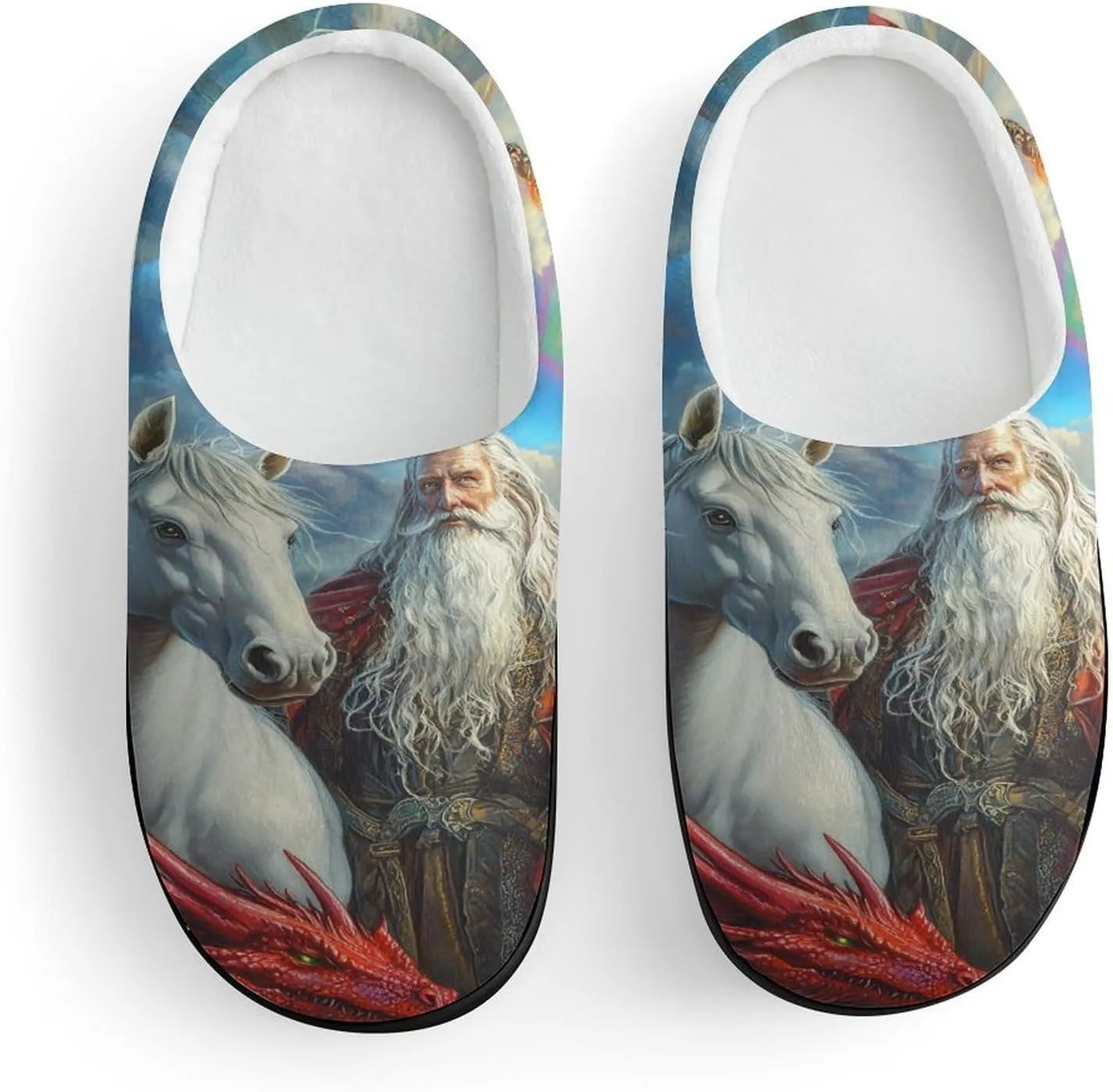 Un-icorn Storm Chaser Wizard Red Dragon Slippers Non-slip House Slippers Home Shoes Indoor Outdoor Slippers For Girls Boys