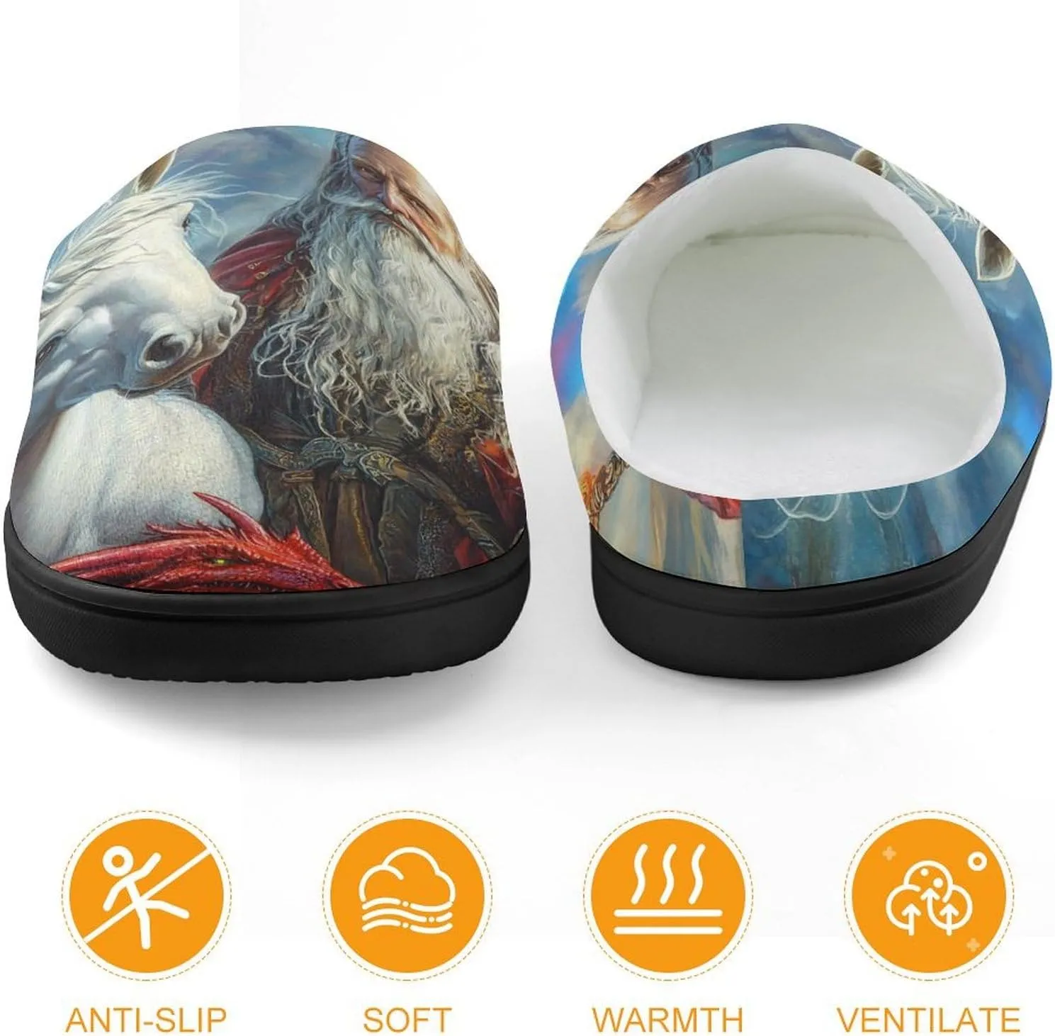 Un-icorn Storm Chaser Wizard Red Dragon Slippers Non-slip House Slippers Home Shoes Indoor Outdoor Slippers For Girls Boys