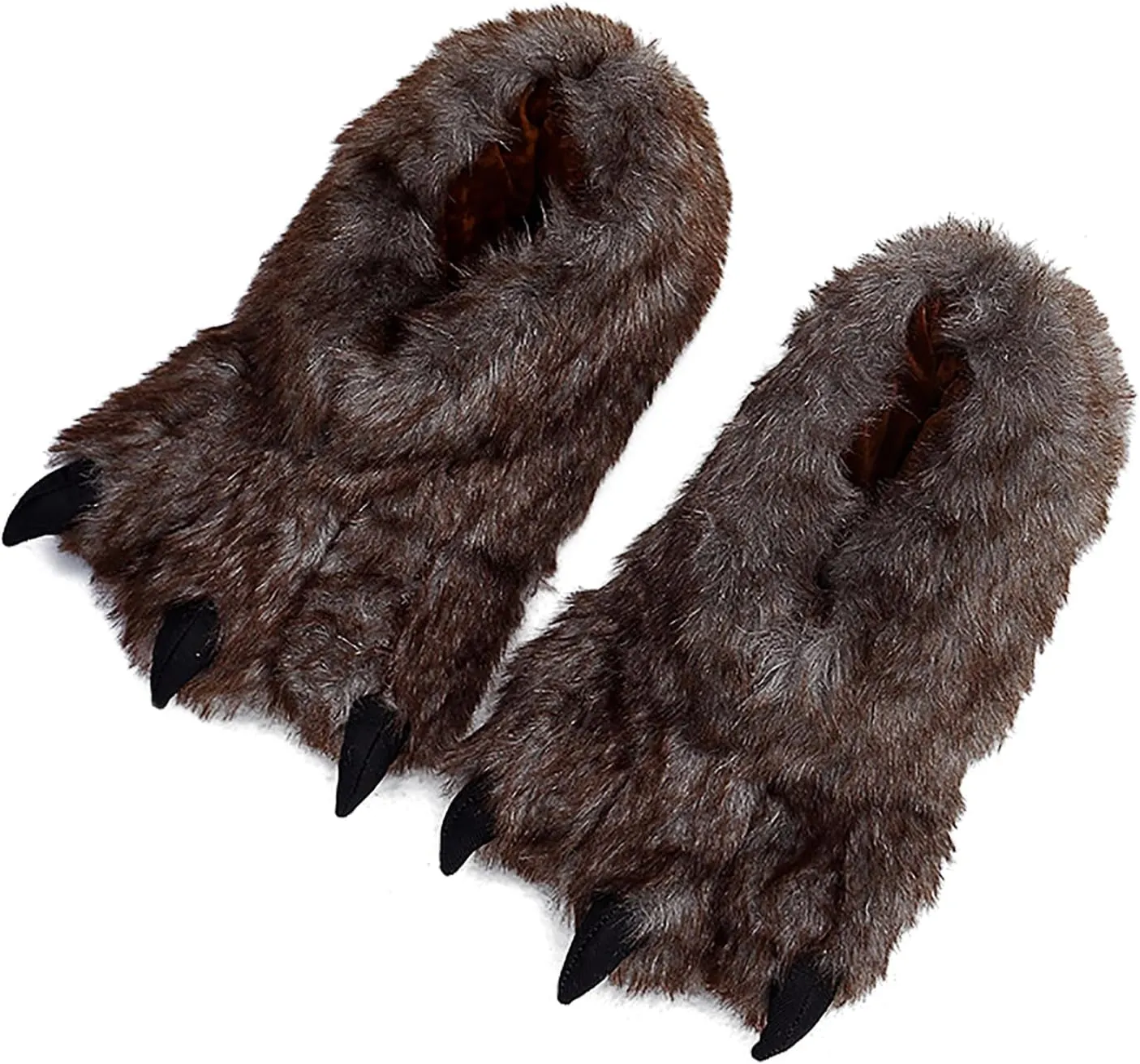 Unisex Adult Monster Paw Slippers Cute Warm Animal Claw Costume House Shoes Plush Indoor Winter Closed Back Shoes