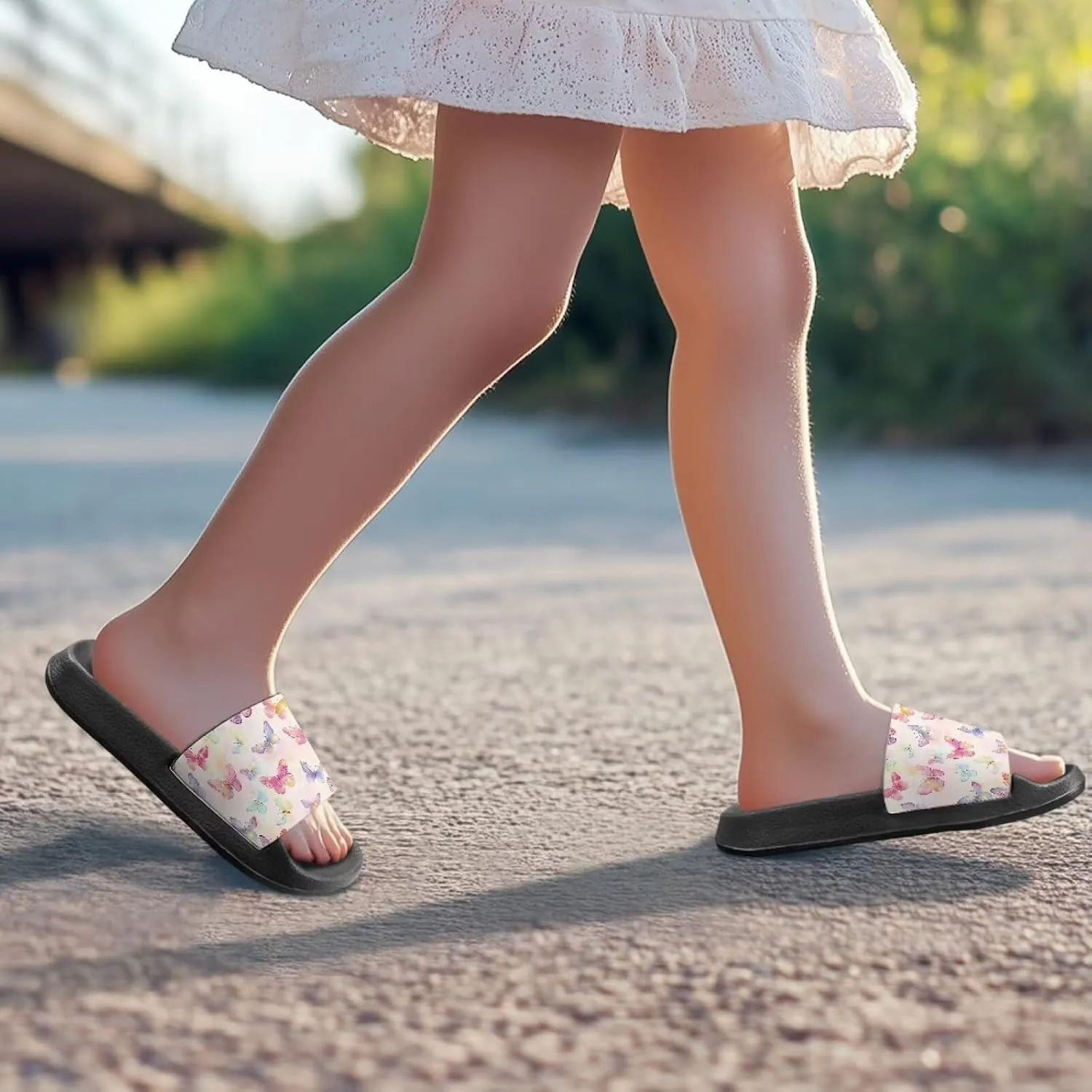 Unisex Slides for Girls Boys Comfortable Slippers Slides Non-slip Shower Shoes House Fashion for Indoor & Outdoor
