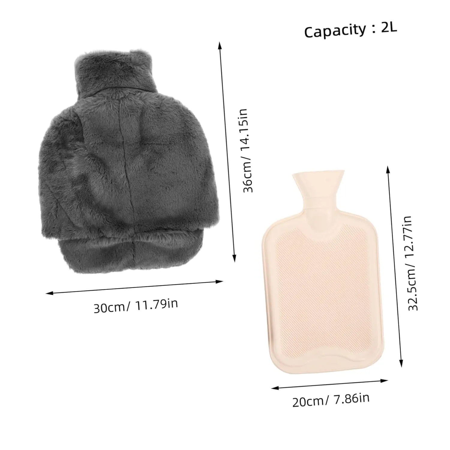 Vaguelly Winter Foot Warmers Hot Water Bag Cover Reusable Slipper Warmer for Cold Days
