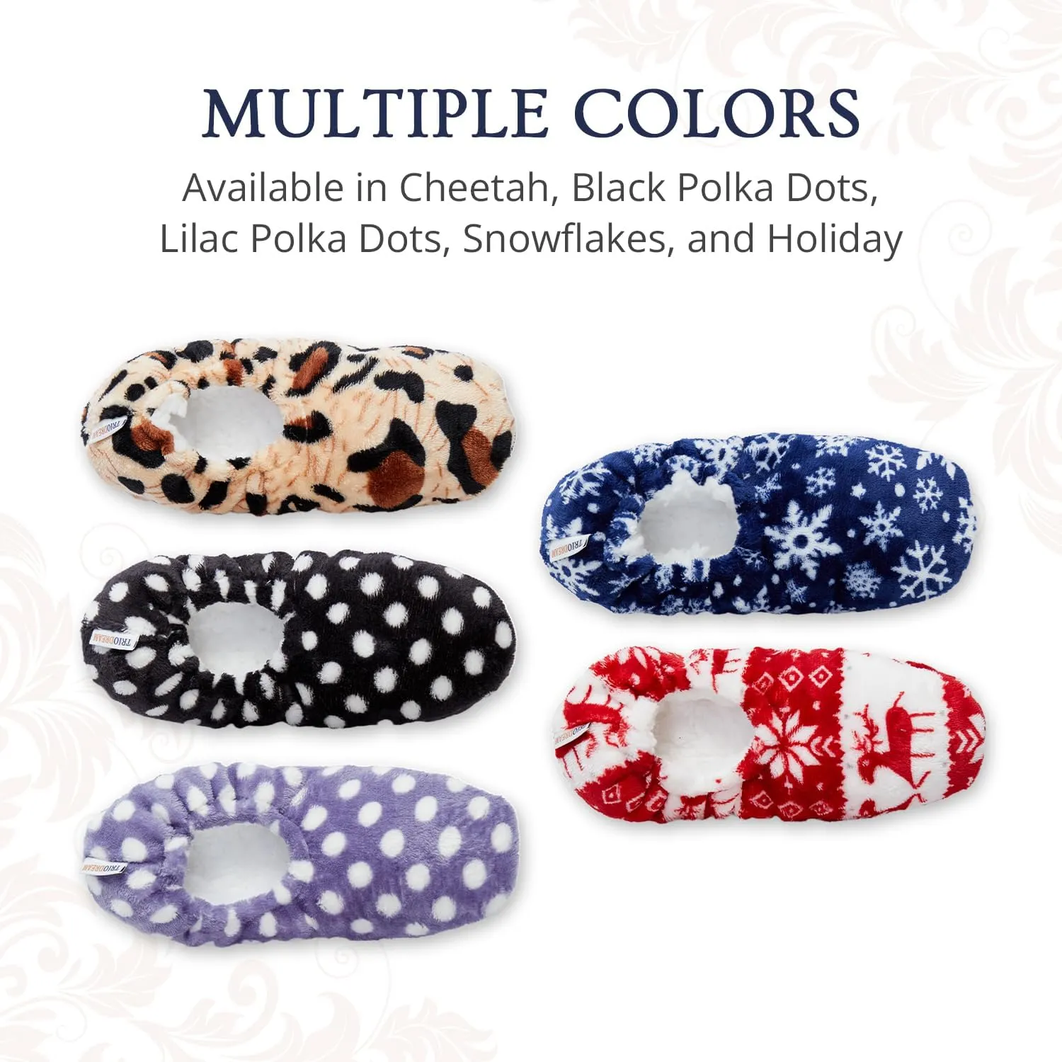 Velvet Plush Memory Foam Warm Slipper Socks For Women | Non-Slip One Size Fuzzy Socks For Women | Ultra Plush and Cozy Warmth Collection