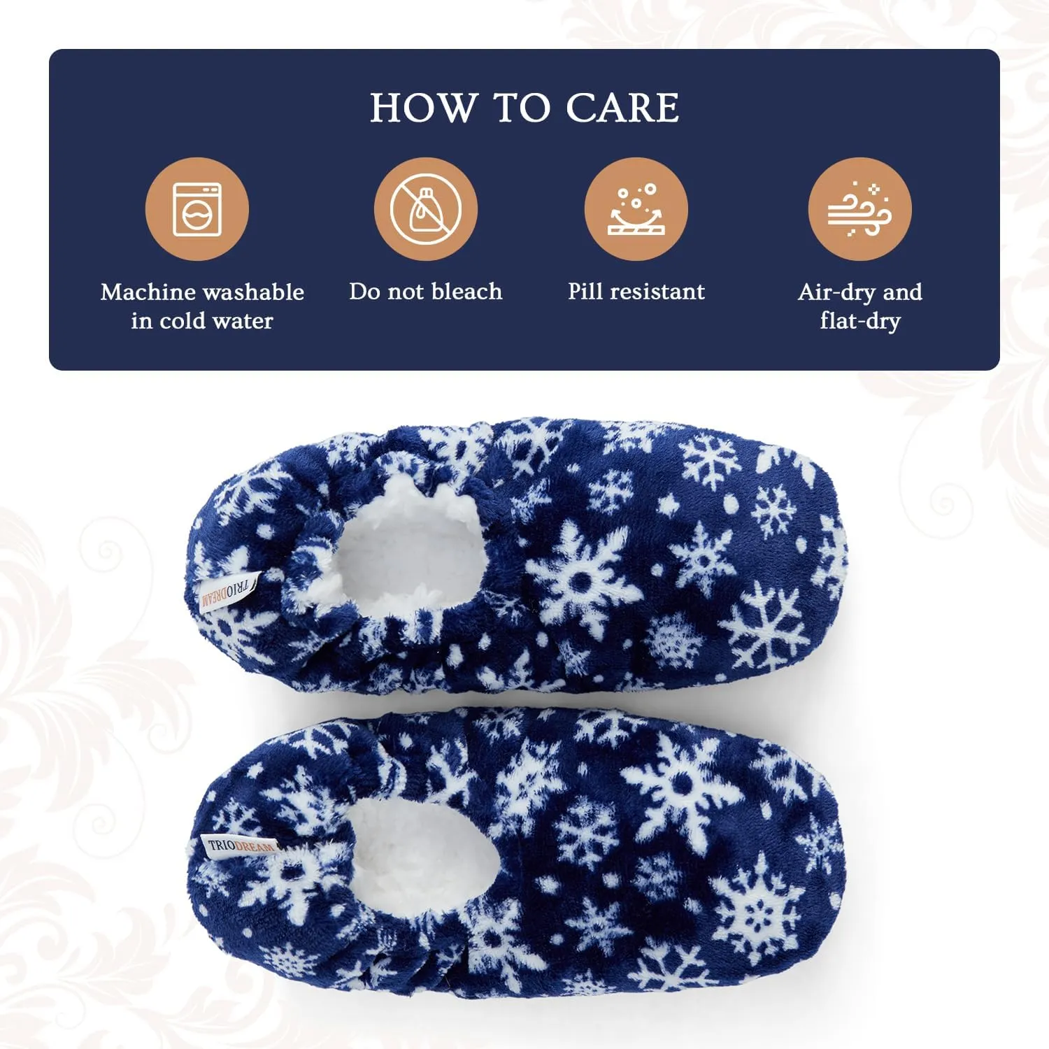 Velvet Plush Memory Foam Warm Slipper Socks For Women | Non-Slip One Size Fuzzy Socks For Women | Ultra Plush and Cozy Warmth Collection