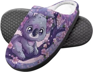 Veniyate Plush Warm Slippers for Girls Boys Kids Toddlers Winter Indoor House Home Shoes