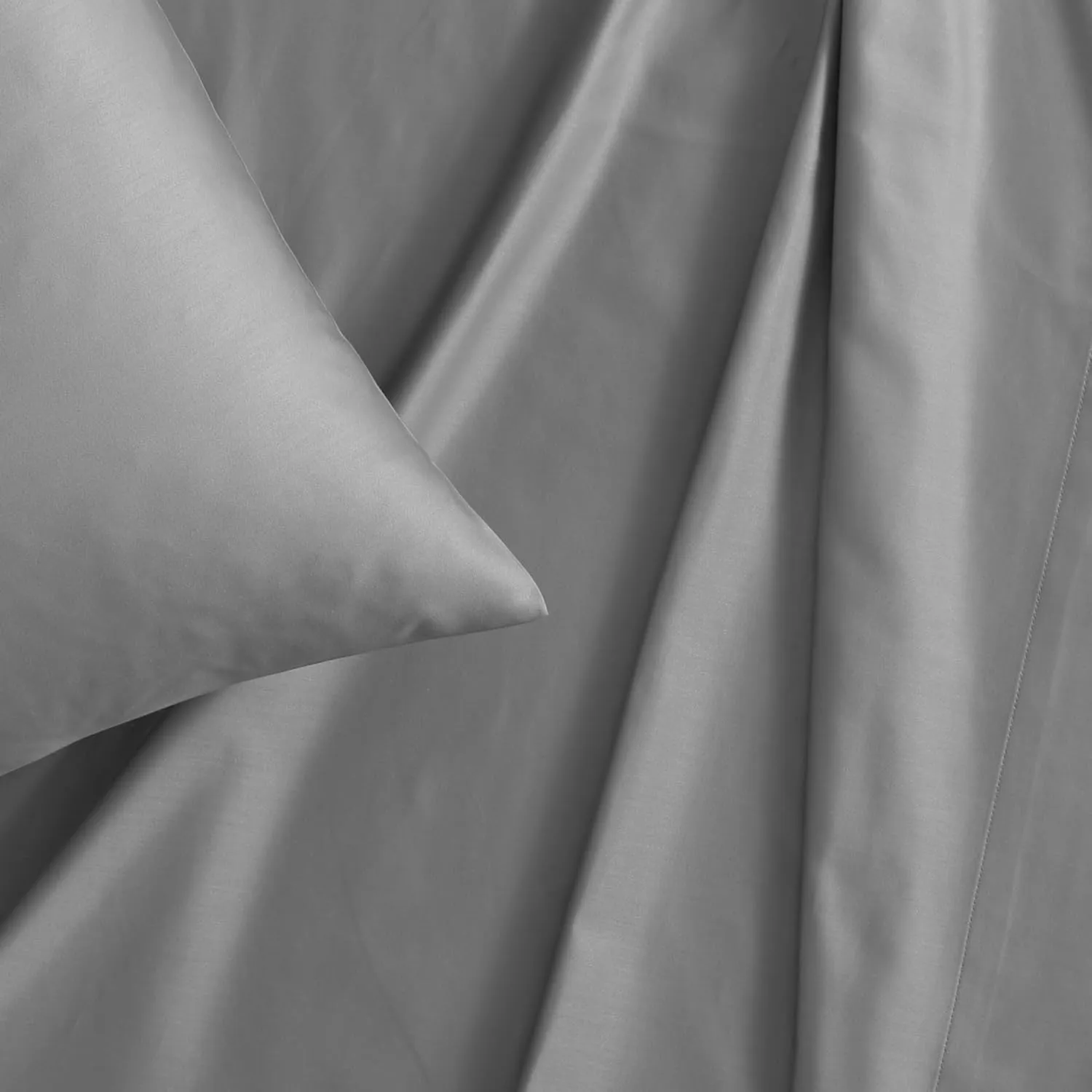 Vera Wang - King Sheet Set, Luxury Sateen Cotton Bedding, 800 Thread Count, Soft & Smooth Home Decor (Steel Grey, 4 pcs,King)