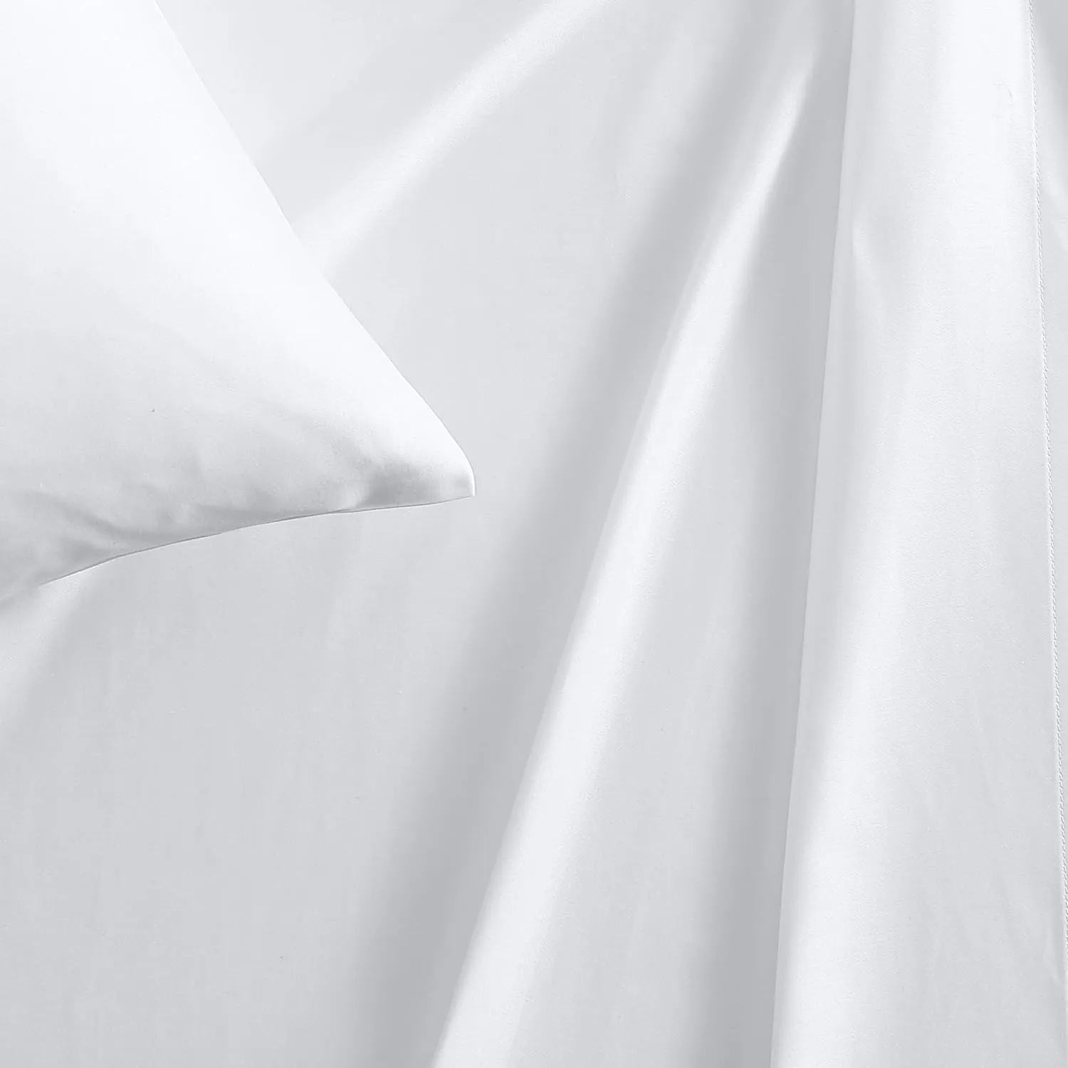 Vera Wang - King Sheet Set, Luxury Sateen Cotton Bedding, 800 Thread Count, Soft & Smooth Home Decor (White,4 pcs, King)