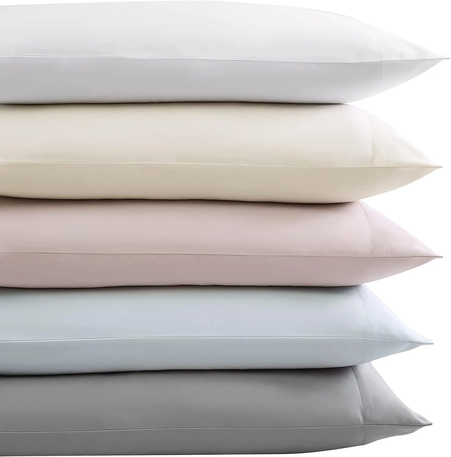 Vera Wang - King Sheet Set, Luxury Sateen Cotton Bedding, 800 Thread Count, Soft & Smooth Home Decor (White,4 pcs, King)