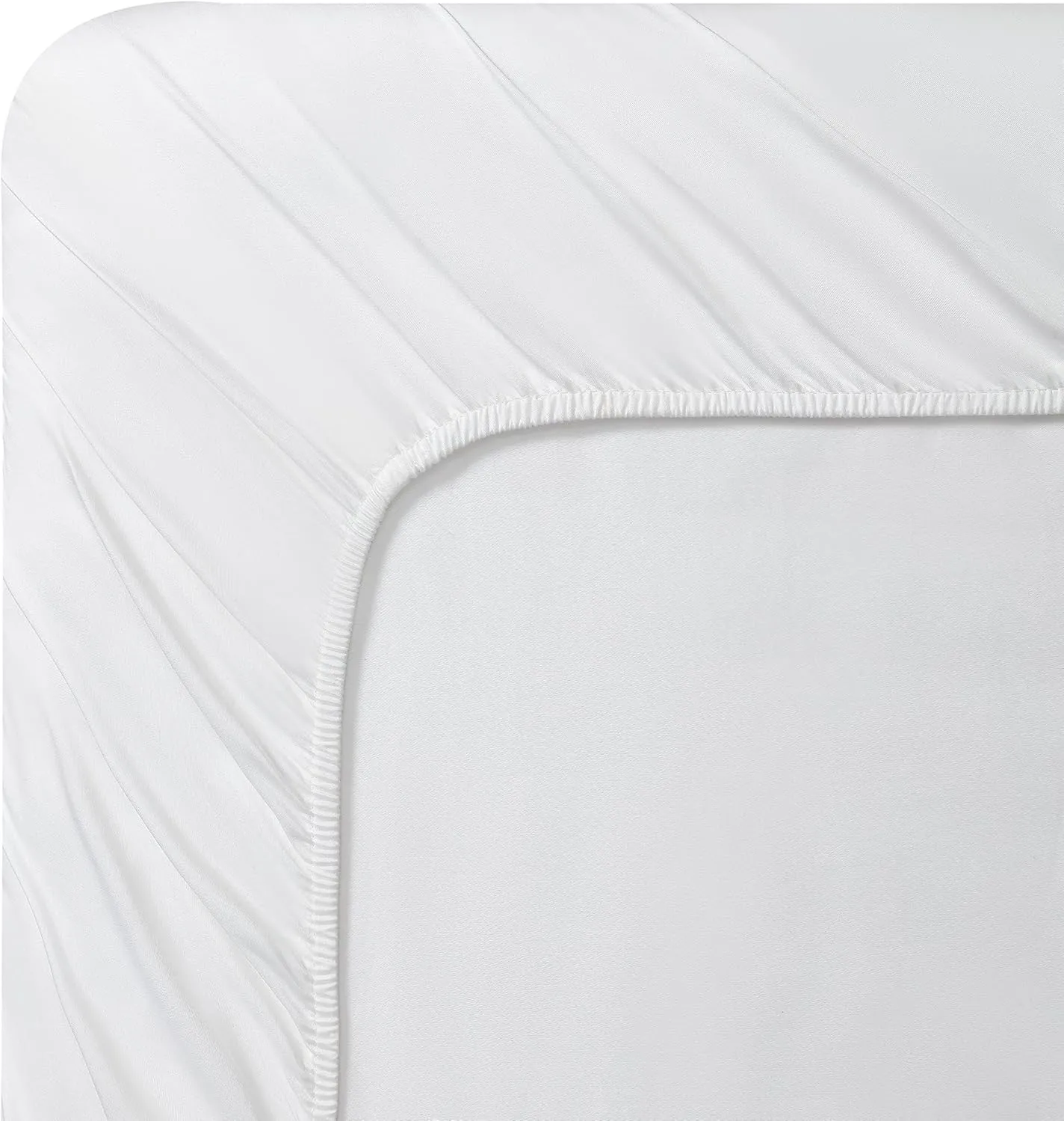 Vera Wang - King Sheet Set, Luxury Sateen Cotton Bedding, 800 Thread Count, Soft & Smooth Home Decor (White,4 pcs, King)