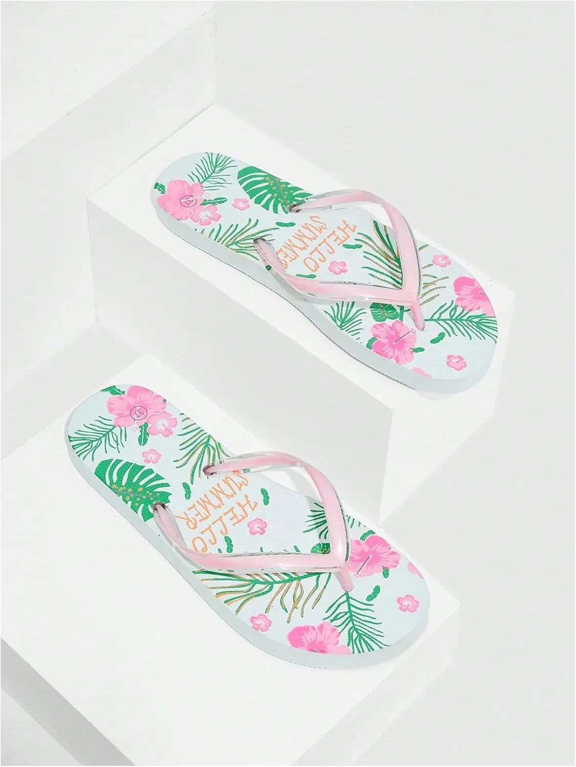 Verdusa Women's T-Strap Thong Flat Sandals Square Toe Slip On Flip Flops