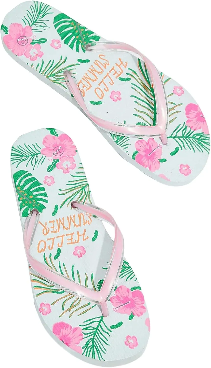 Verdusa Women's T-Strap Thong Flat Sandals Square Toe Slip On Flip Flops