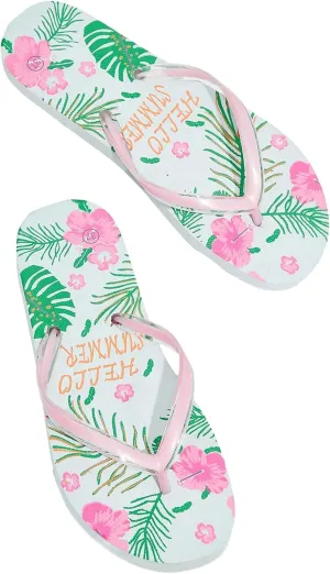 Verdusa Women's T-Strap Thong Flat Sandals Square Toe Slip On Flip Flops