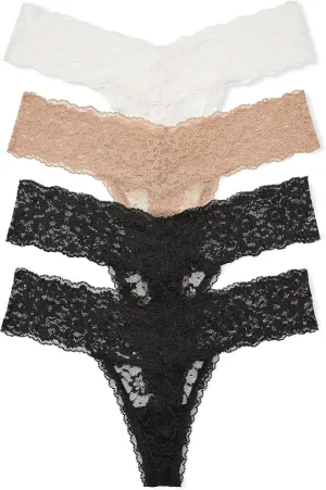 Victoria's Secret Women's Lace Thong Underwear, Panties for Women, Multi Pack (XS-XXL)