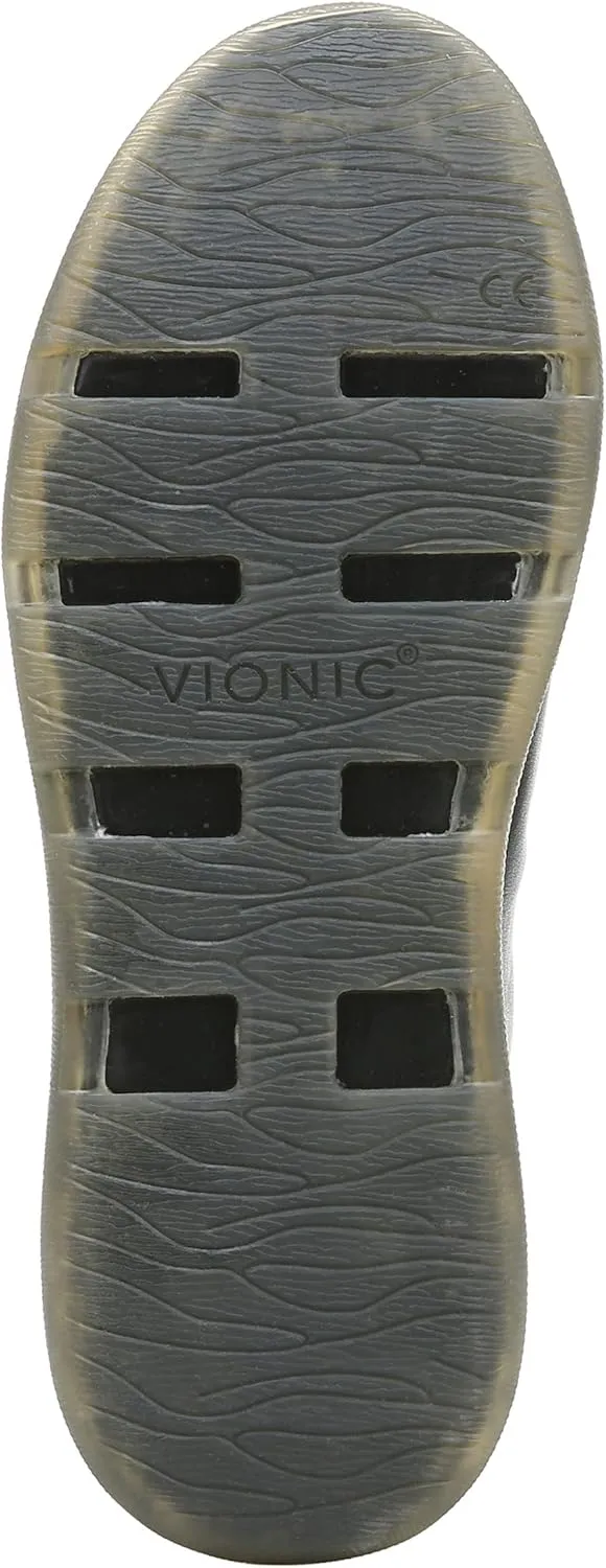 Vionic Women's Momentum Whitley High Top Sneakers- Supporting Leather Ankle Water Repellent Shoes That Include Three-Zone Comfort with Orthotic Insole Arch Support, Medium Fit Sizes 5-11