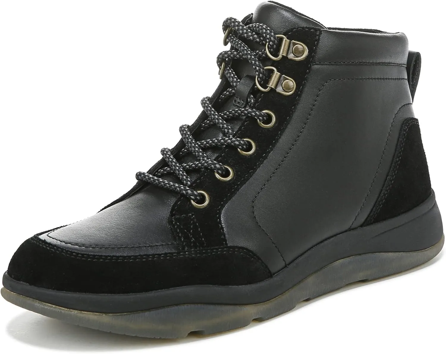 Vionic Women's Momentum Whitley High Top Sneakers- Supporting Leather Ankle Water Repellent Shoes That Include Three-Zone Comfort with Orthotic Insole Arch Support, Medium Fit Sizes 5-11