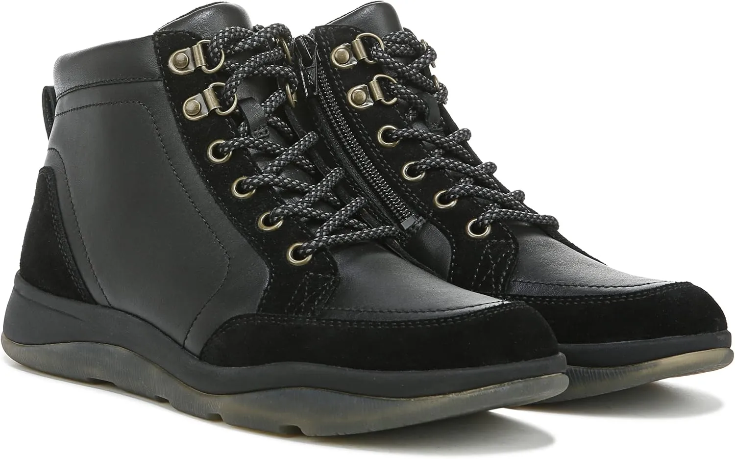 Vionic Women's Momentum Whitley High Top Sneakers- Supporting Leather Ankle Water Repellent Shoes That Include Three-Zone Comfort with Orthotic Insole Arch Support, Medium Fit Sizes 5-11