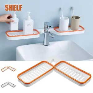 Wall-Mounted Bathroom Shelf - Rotatable Space-Saving Organizer
