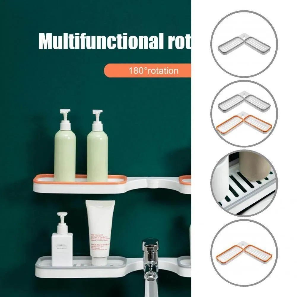 Wall-Mounted Bathroom Shelf - Rotatable Space-Saving Organizer