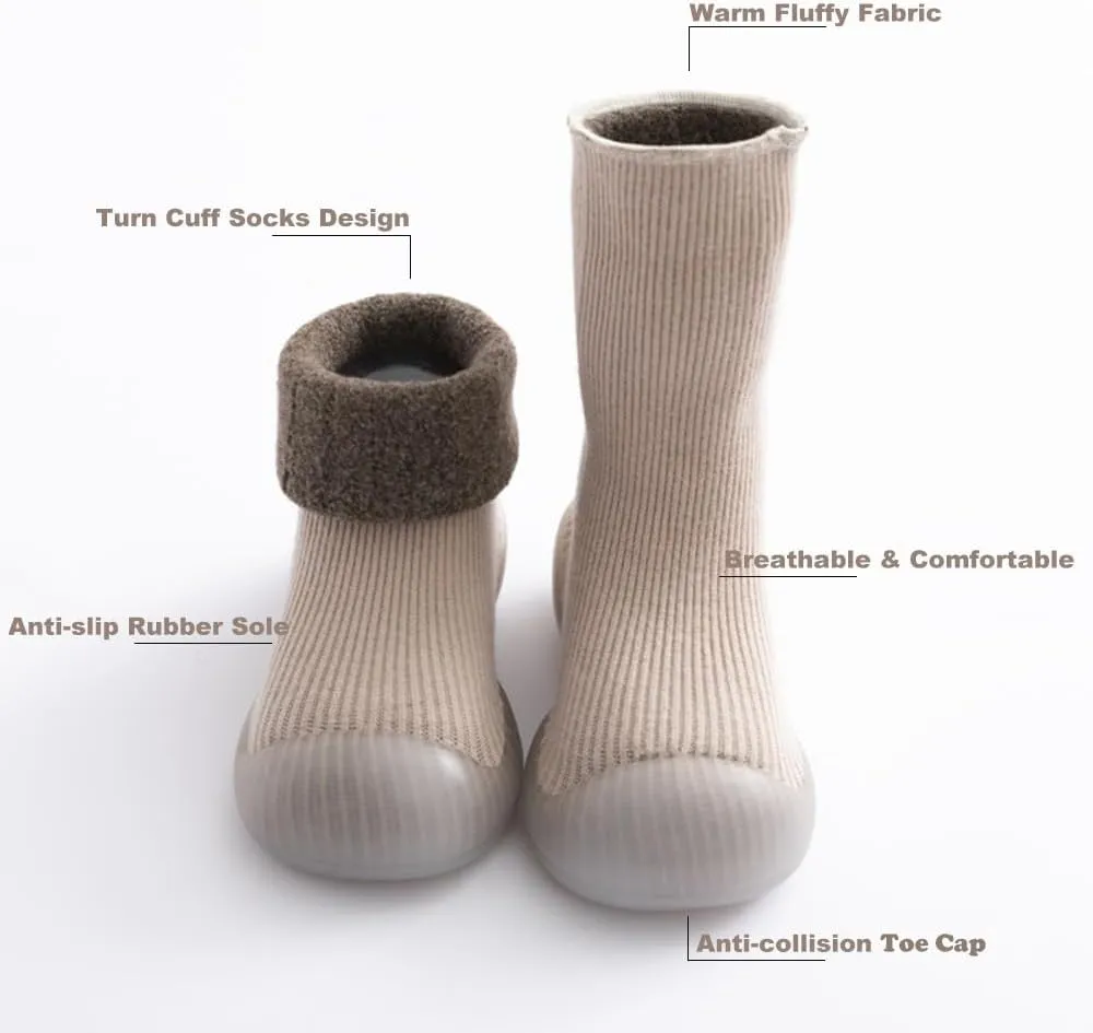 Warm Baby Sock Shoes Infant Boys Girls Non Slip Floor Slipper for Toddler First Walking