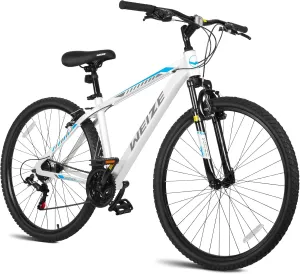 WEIZE Hardtail Mountain Bike, 29 Inch Wheels Outdoor Cycling Bike, 21-Speed Trigger Shifter, Aluminum Frame for Men and Women, Comfort Saddle, MTB Bicycle with Suspension Fork