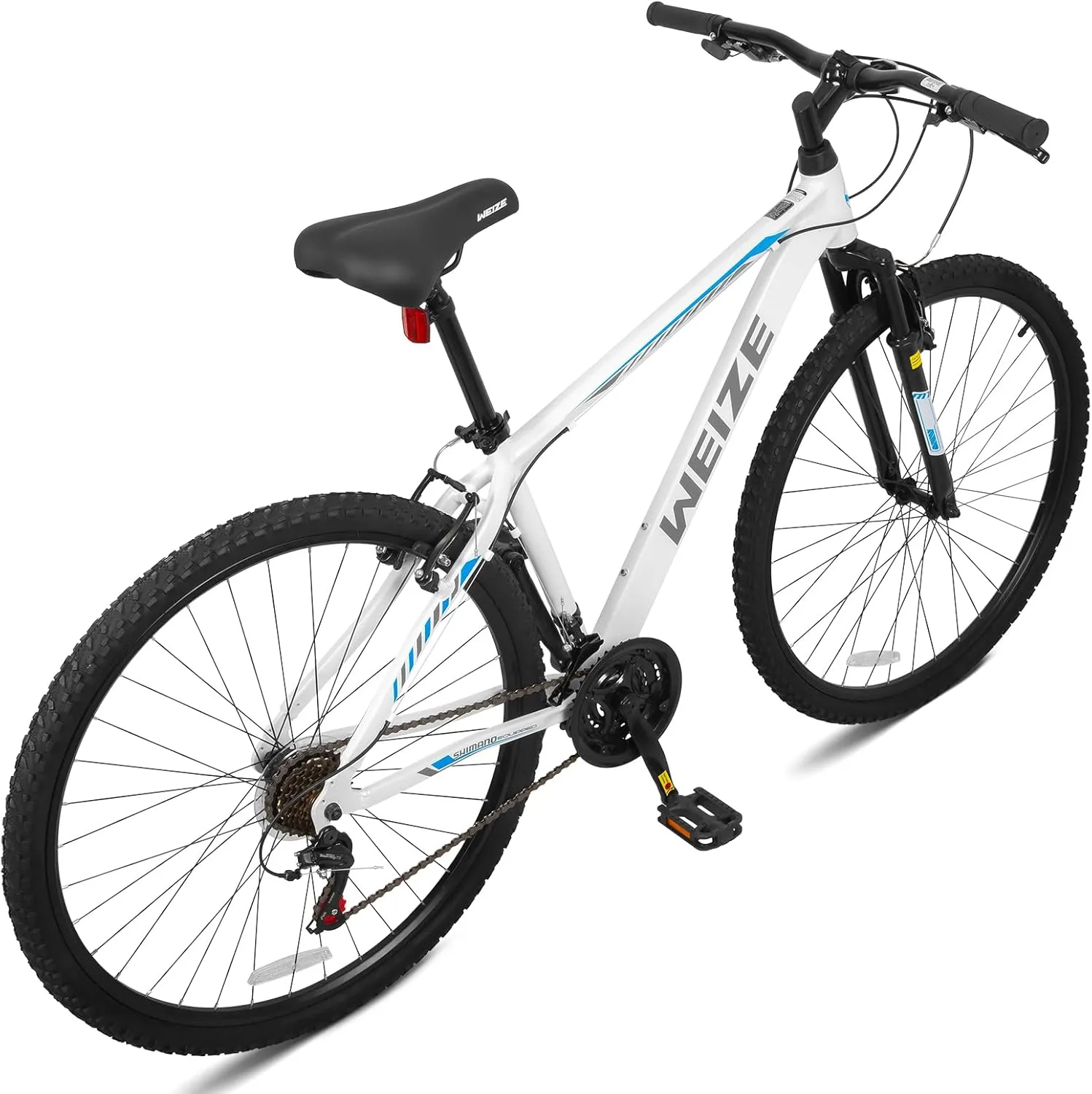 WEIZE Hardtail Mountain Bike, 29 Inch Wheels Outdoor Cycling Bike, 21-Speed Trigger Shifter, Aluminum Frame for Men and Women, Comfort Saddle, MTB Bicycle with Suspension Fork