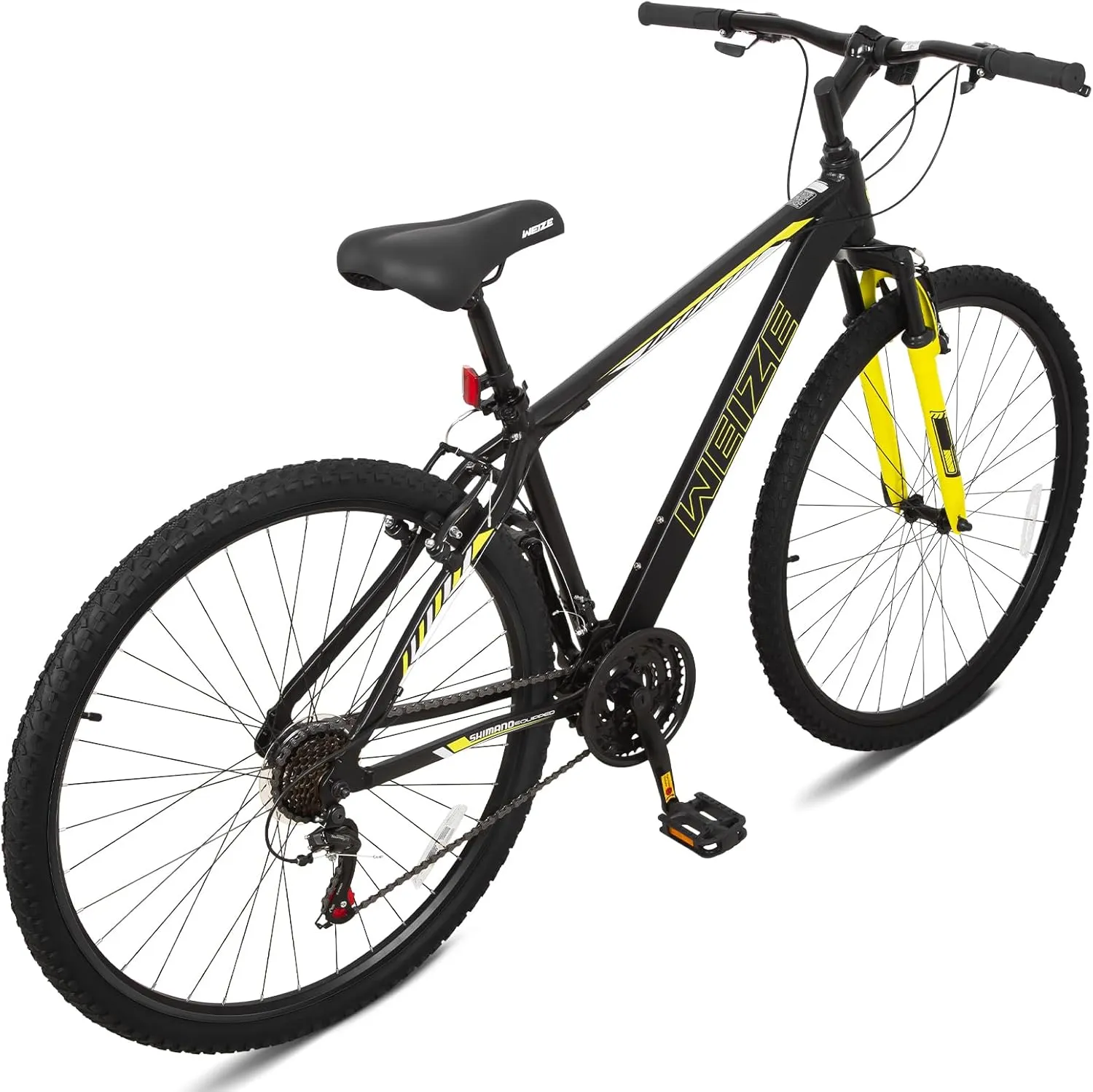 WEIZE Hardtail Mountain Bike, 29 Inch Wheels Outdoor Cycling Bike, 21-Speed Trigger Shifter, Aluminum Frame for Men and Women, Comfort Saddle, MTB Bicycle with Suspension Fork