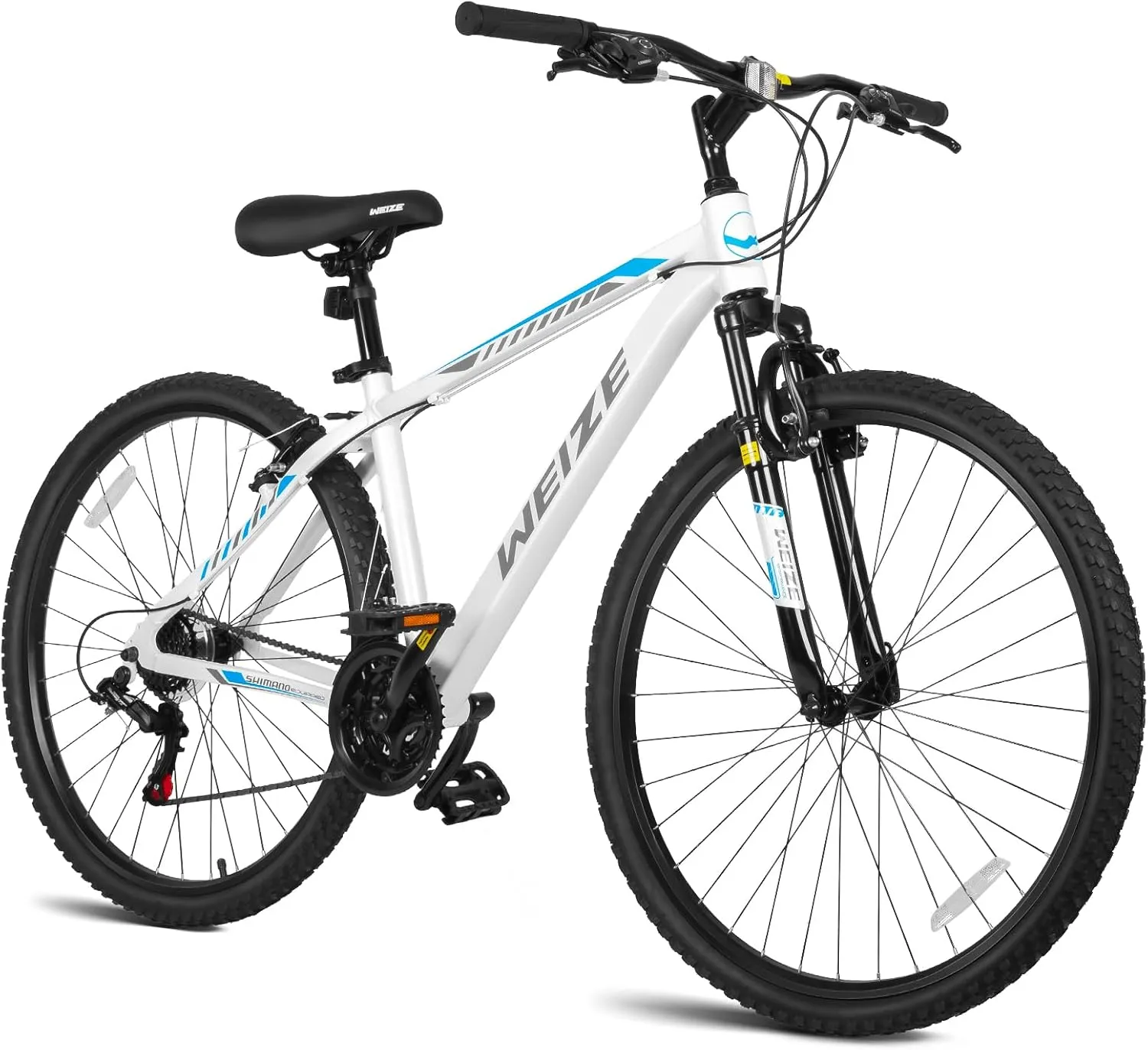 WEIZE Hardtail Mountain Bike, 29 Inch Wheels Outdoor Cycling Bike, 21-Speed Trigger Shifter, Aluminum Frame for Men and Women, Comfort Saddle, MTB Bicycle with Suspension Fork
