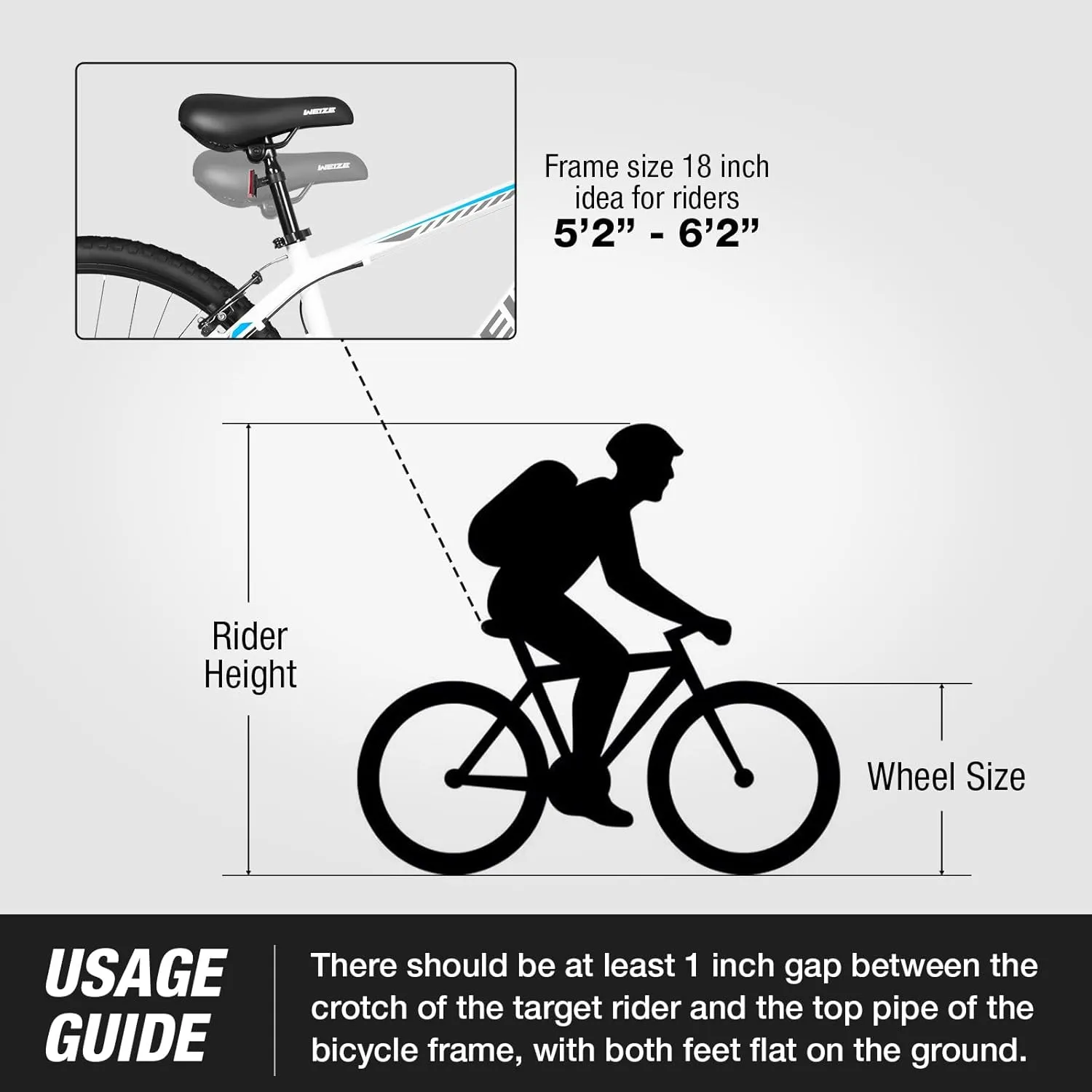 WEIZE Hardtail Mountain Bike, 29 Inch Wheels Outdoor Cycling Bike, 21-Speed Trigger Shifter, Aluminum Frame for Men and Women, Comfort Saddle, MTB Bicycle with Suspension Fork