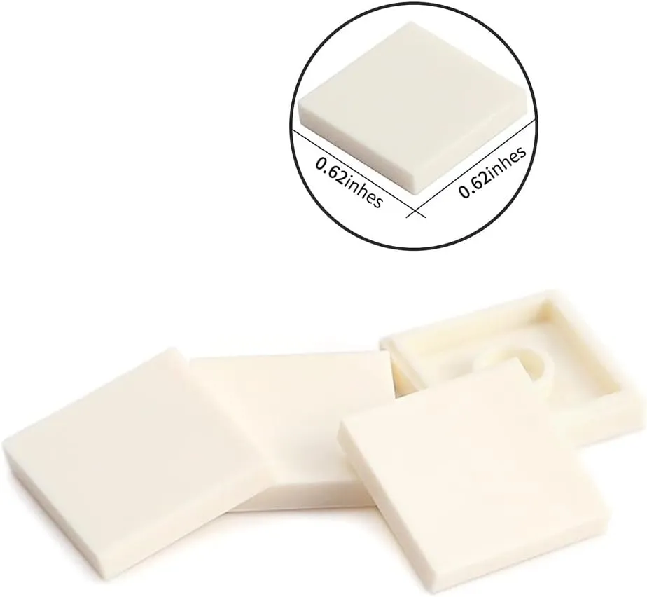 White 2×2 Tile ×500 Parts and Pieces Flat MOC Bricks, Bulk Building Blocks for Smooth Surface Wall Floor, Toy Accessories Compatible with Major Brands