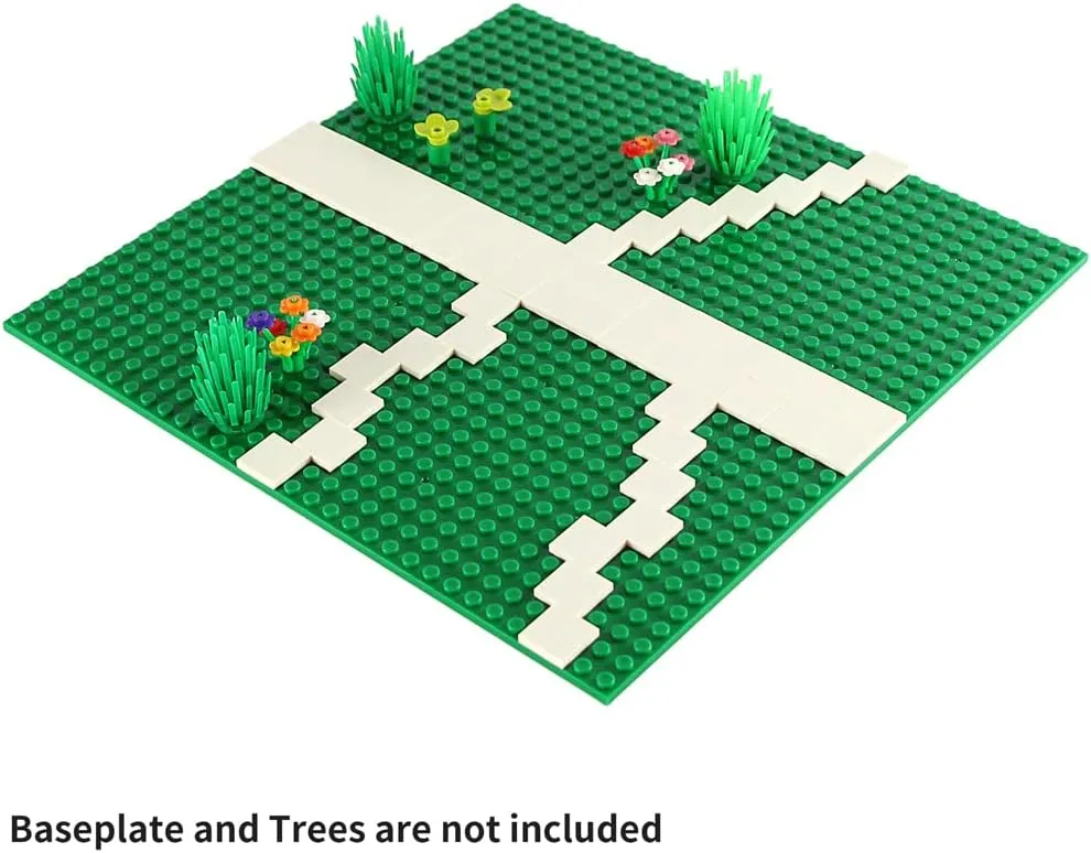 White 2×2 Tile ×500 Parts and Pieces Flat MOC Bricks, Bulk Building Blocks for Smooth Surface Wall Floor, Toy Accessories Compatible with Major Brands