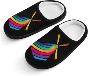 Winds of Change Rainbow Cute Cotton Slippers Anti-slip House Shoes Funny Slipper Indoor Outdoor